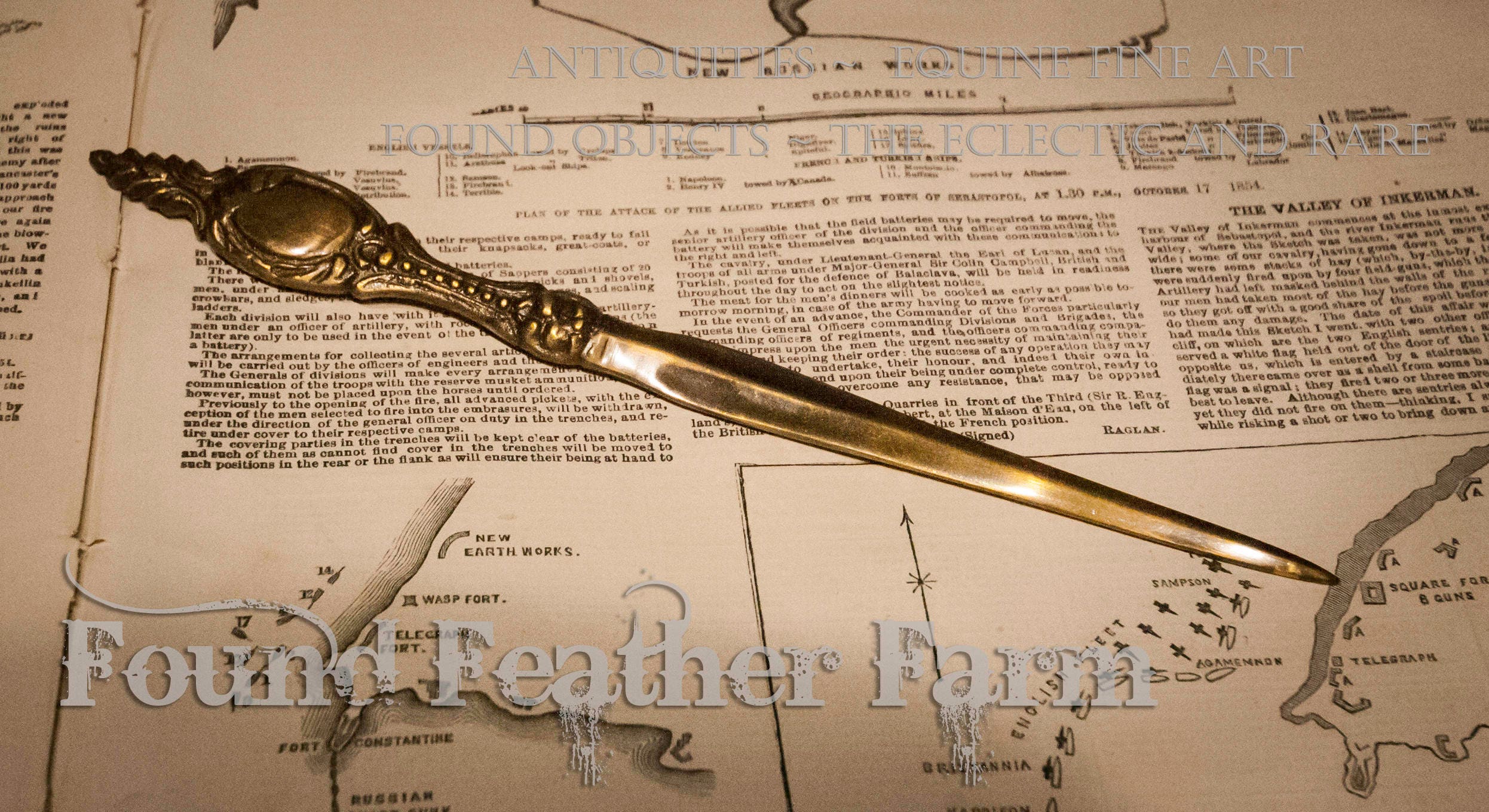 Vintage Antique Brass Letter Opener