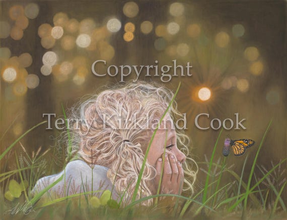 The Butterfly ~ Fine Art Giclee Print of an Original Copyrighted Painting by Terry Kirkland Cook