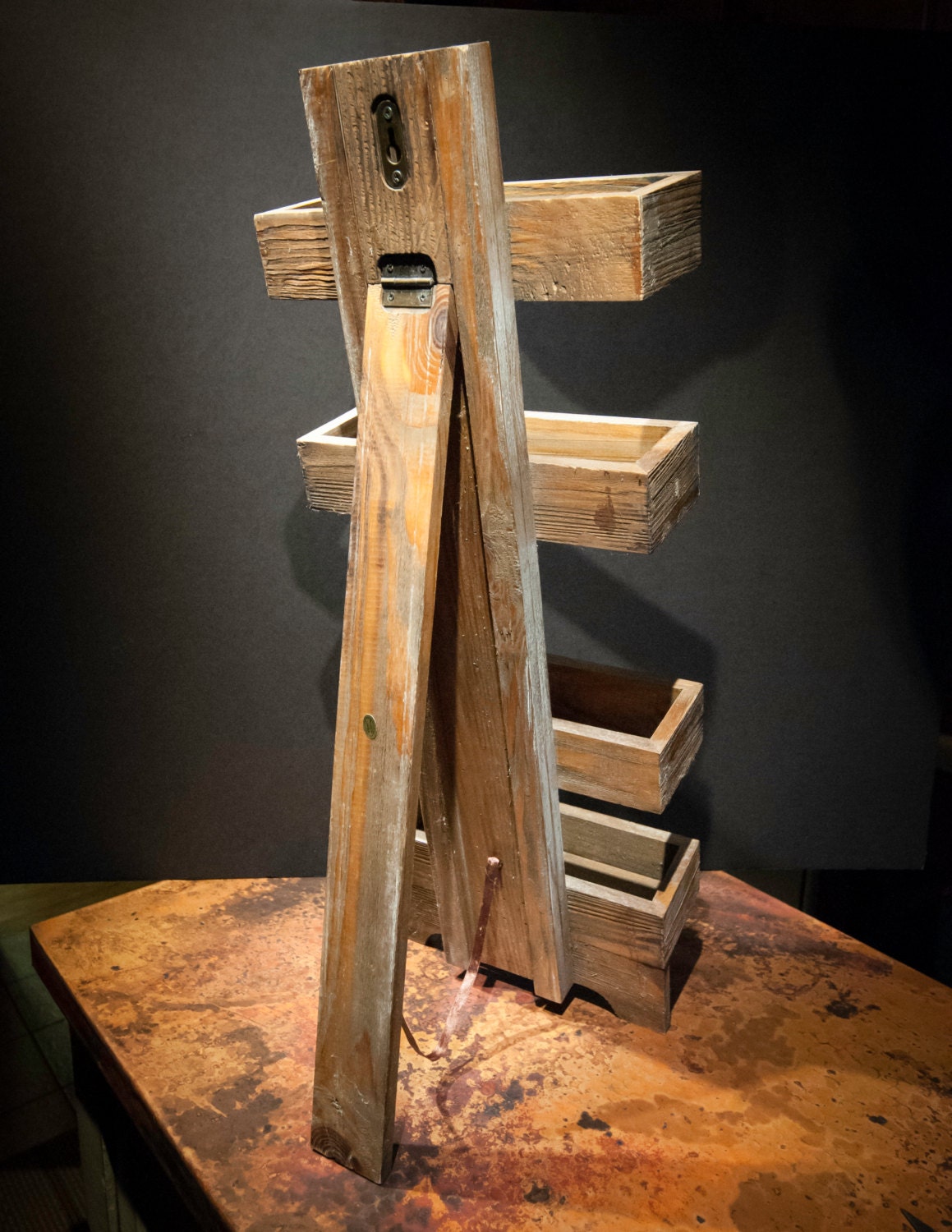 Wooden Magazine Rack for Floor or Wall