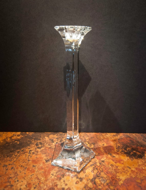 Vintage Medium Tall Lead Crystal Candlestick