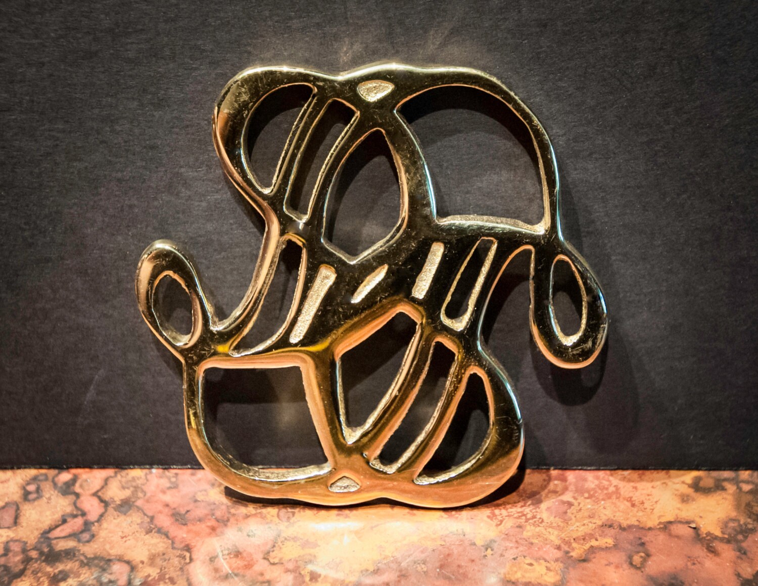 Heirloom Laquered Brass Williamsburg Cypher Christmas Tree Ornaments