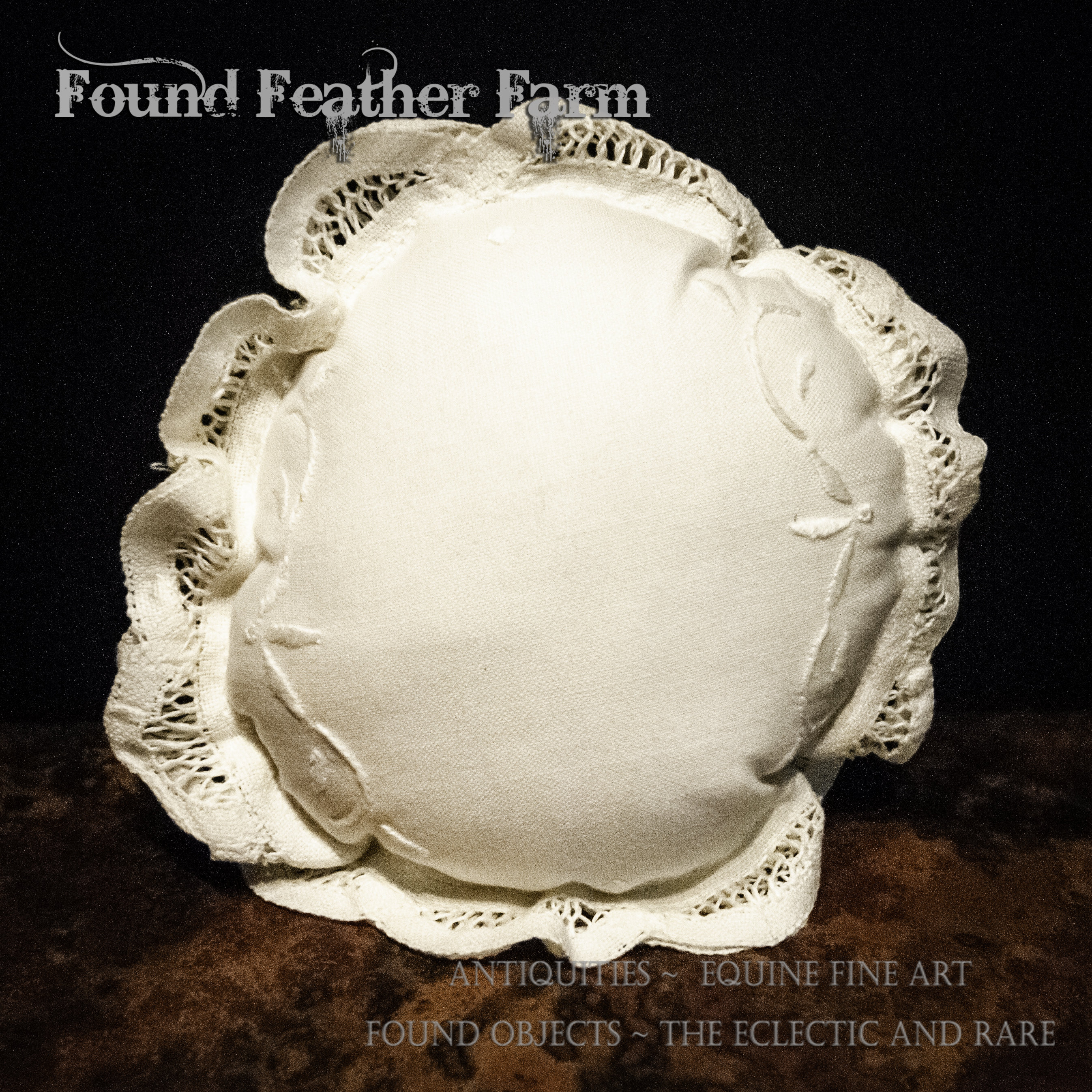 White Battenburg Lace Pin Cushion