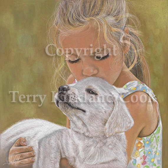 The Puppy ~ Fine Art Giclee Print of an Original Copyrighted Painting by Terry Kirkland Cook