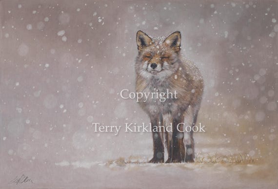 The Chill of Winter ~ Fine Art Giclee Print of an Original Copyrighted Painting by Terry Kirkland Cook