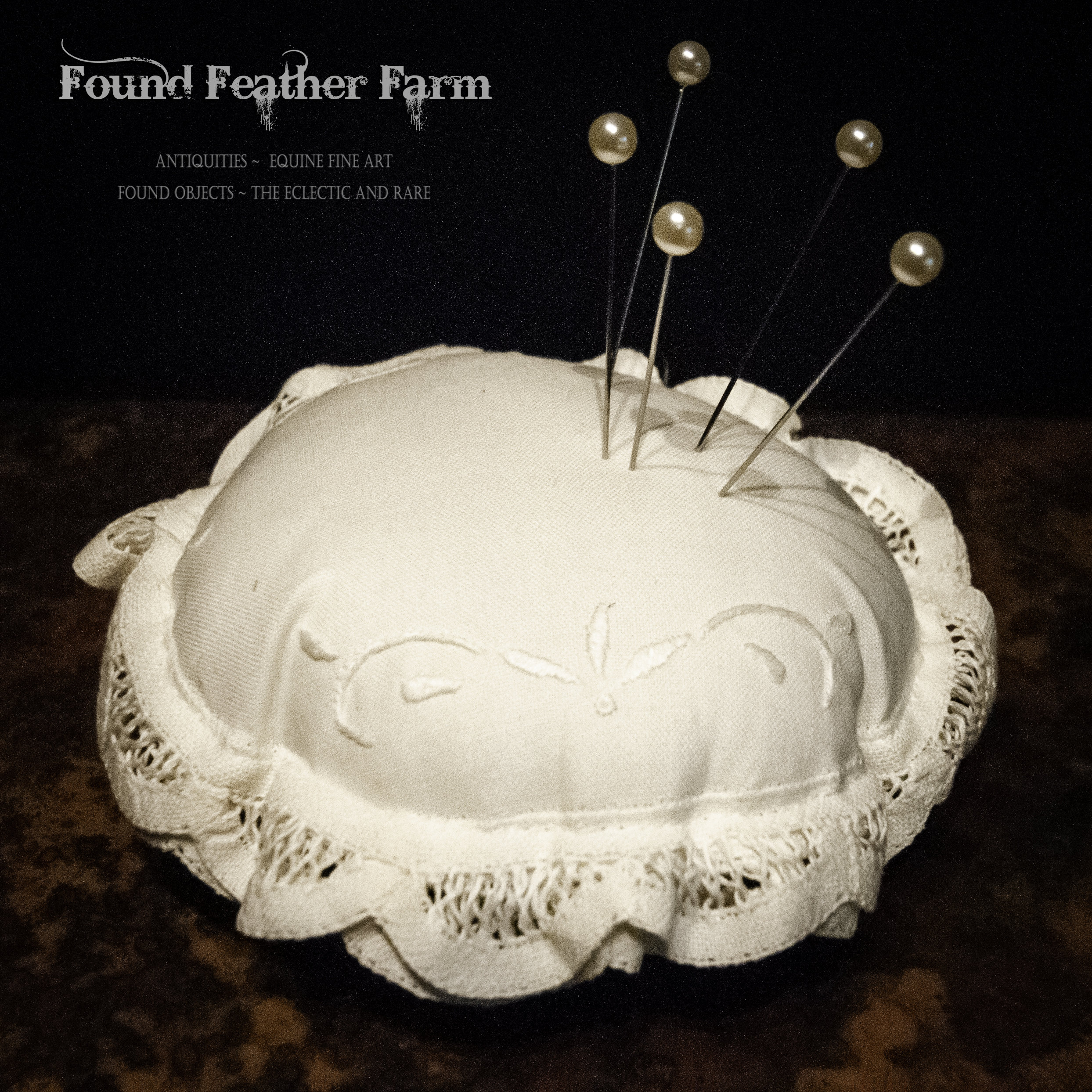 White Battenburg Lace Pin Cushion