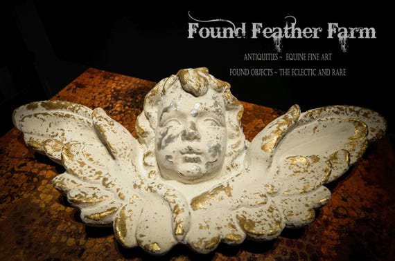 Hand Painted Angel Wall Bracket with a Magnesium Oxide Finish