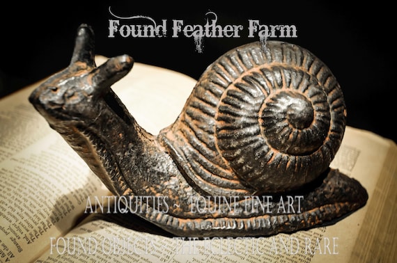 Clever Cast Iron Snail Paperweight or Sculpture