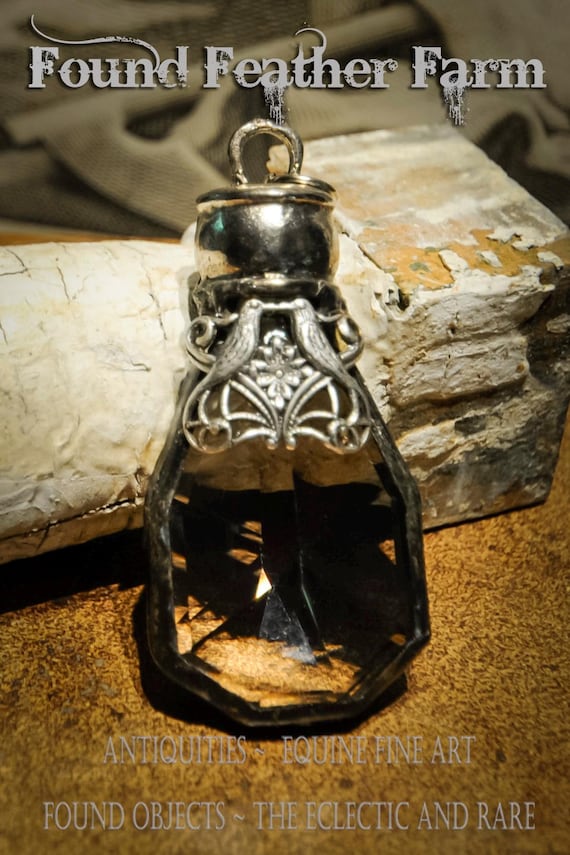 Handmade Soldered Crystal Pendant, Bohemian Jewelry Pendant