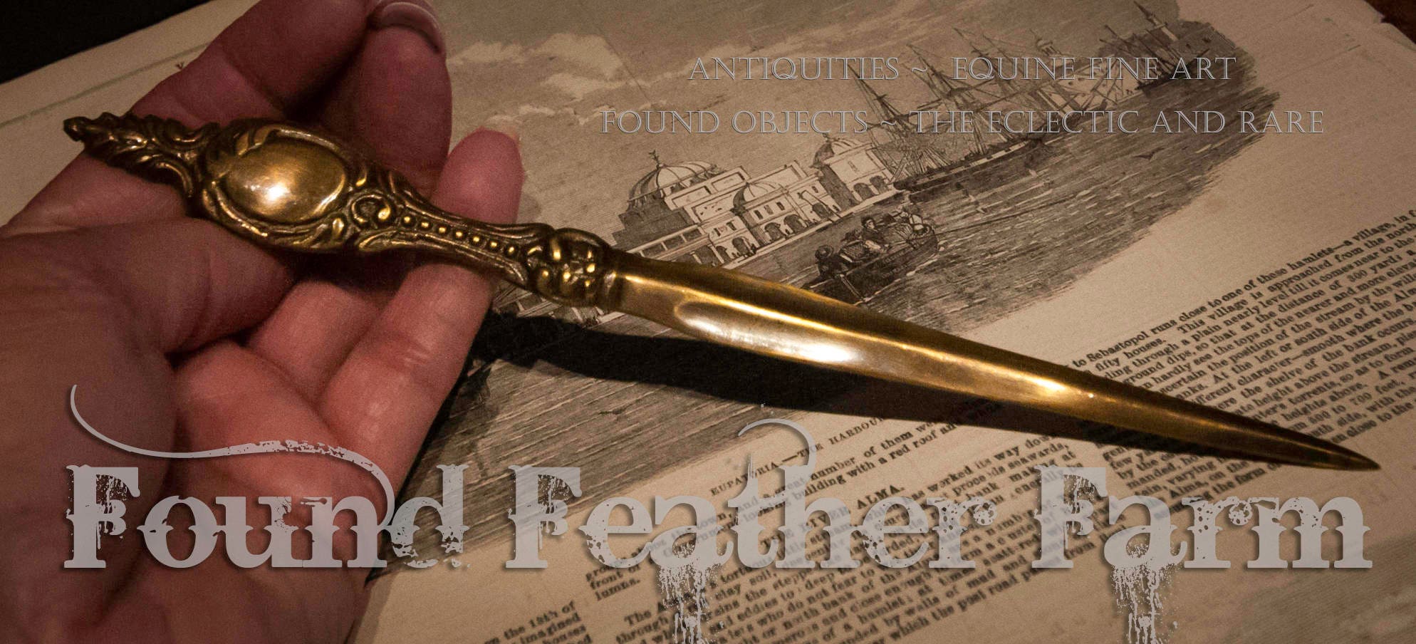 Vintage Antique Brass Letter Opener