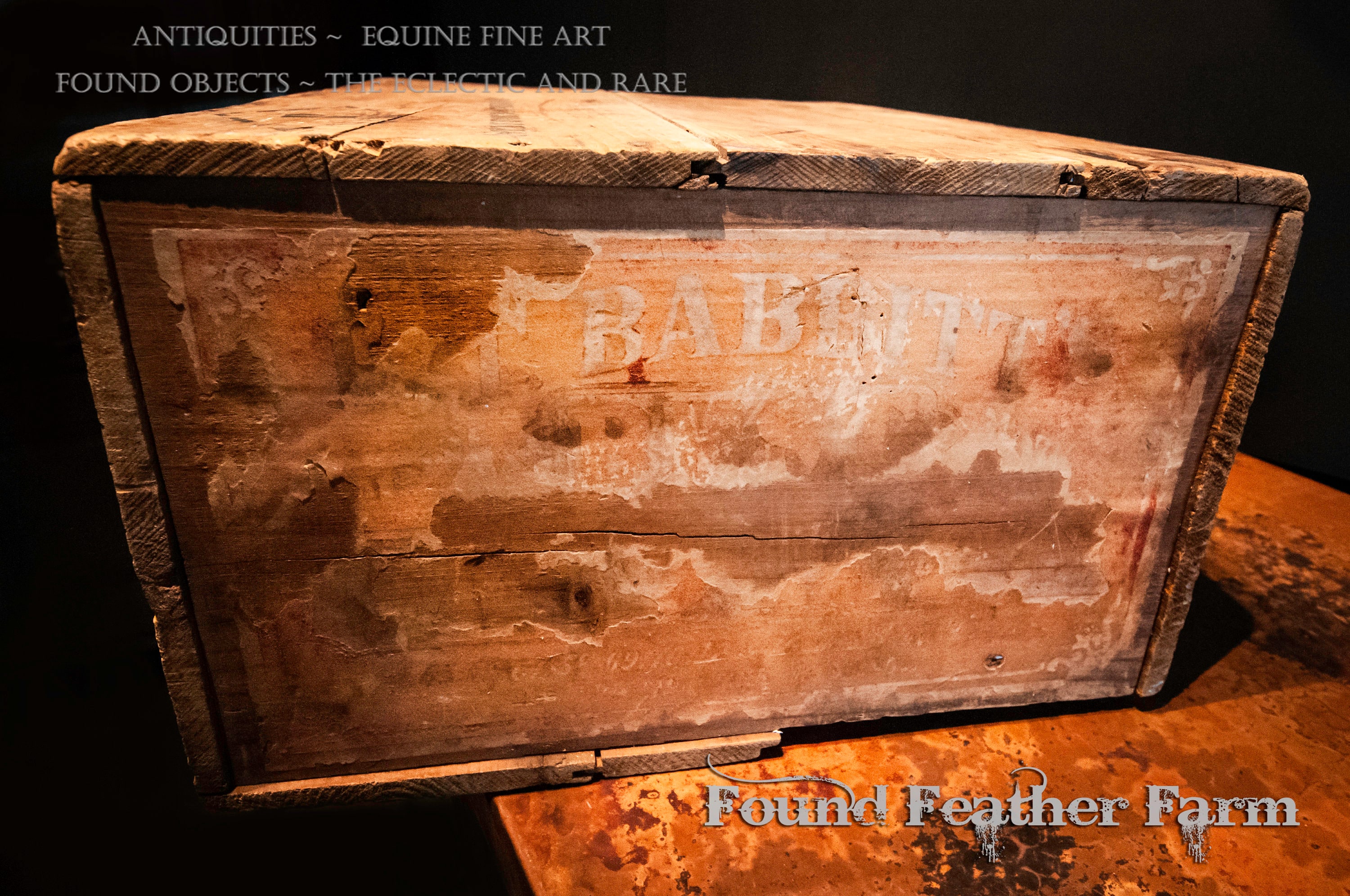 Rare 150 Year Old Dated Antique Wooden Soap Box from B.T. Babbitt's Soap of  New York