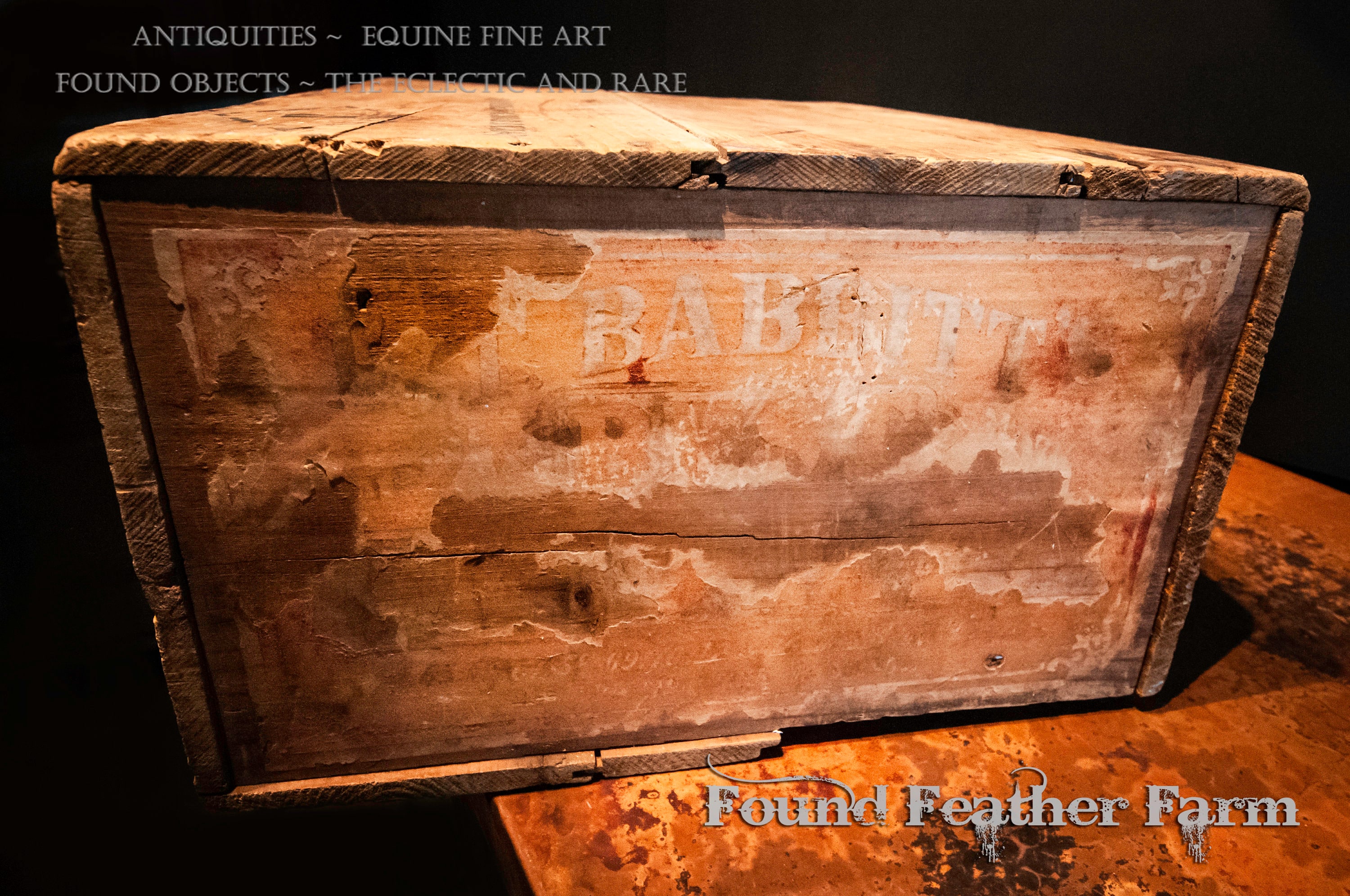 Rare 150 Year Old Dated Antique Wooden Soap Box from B.T.