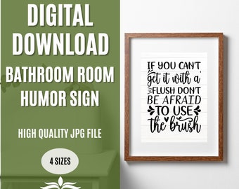 Funny Guest Bathroom Sign Humorous Bathroom Art Instant - Etsy