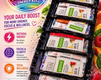 Krunch Busy Moms Energy Kit: Loaded Tea Mix, Herbal Drink Boost (32 oz)