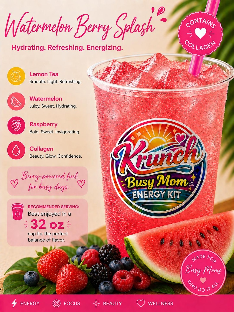 Loaded Tea for Busy Moms / Daily Energy Boost / 32 oz Drink Mix / On the Go Wellness Kit image 10