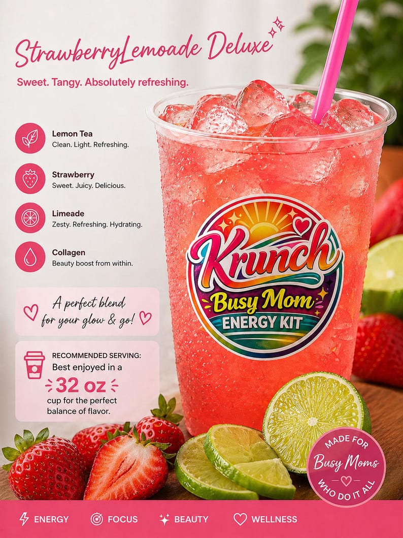 Energy Drink Kit on the Go / Loaded Tea Mix / Daily Energy Boost / Herbal Drink / Daily Energy Boost / 32 oz Wellness Drink / Drink Mix image 14