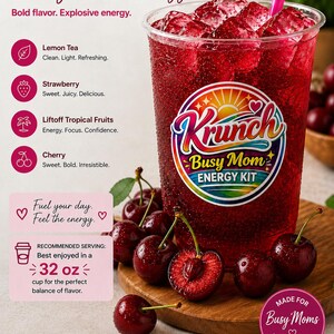 Energy Drink Kit on the Go / Loaded Tea Mix / Daily Energy Boost / Herbal Drink / Daily Energy Boost / 32 oz Wellness Drink / Drink Mix image 13