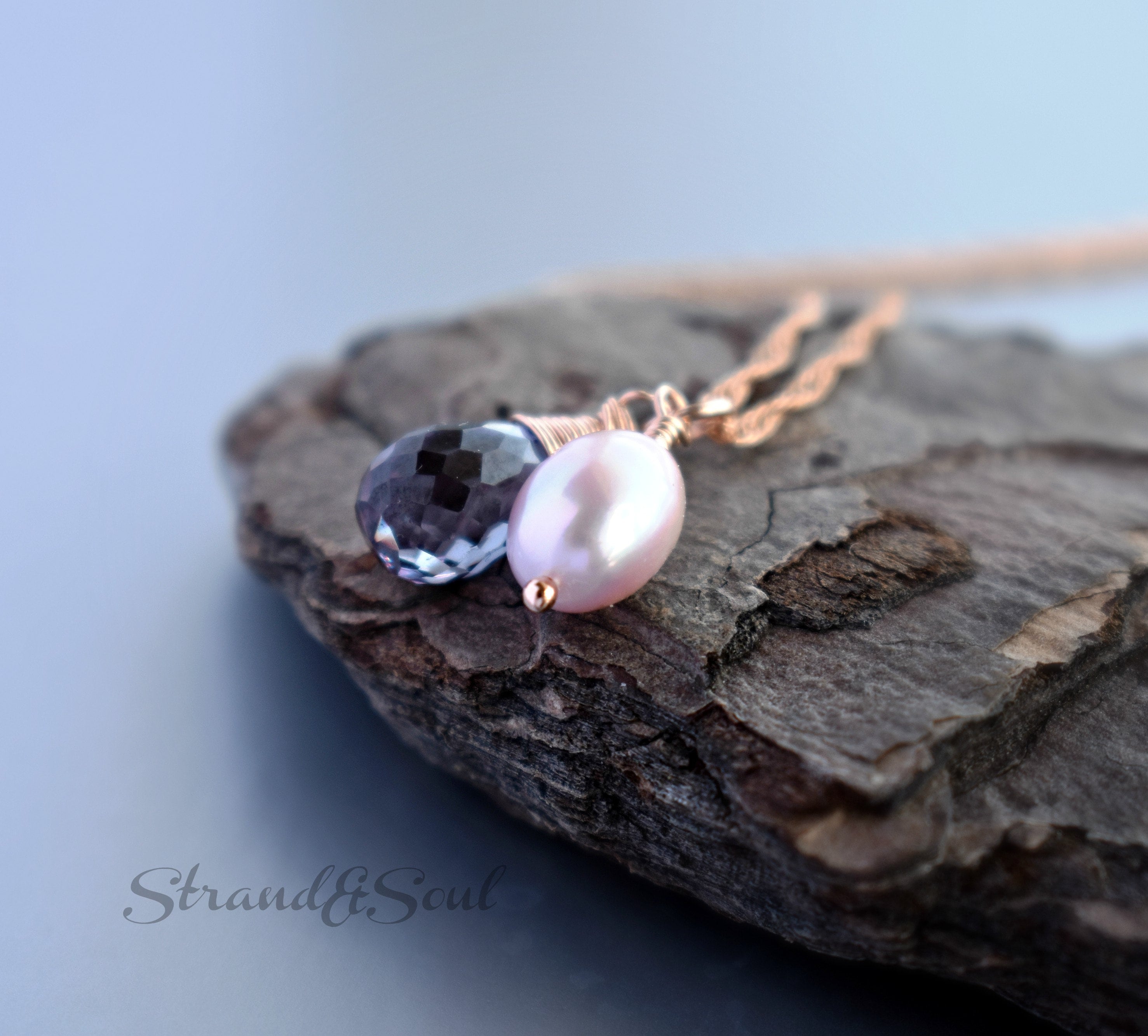 Alexandrite and pearl sale necklace