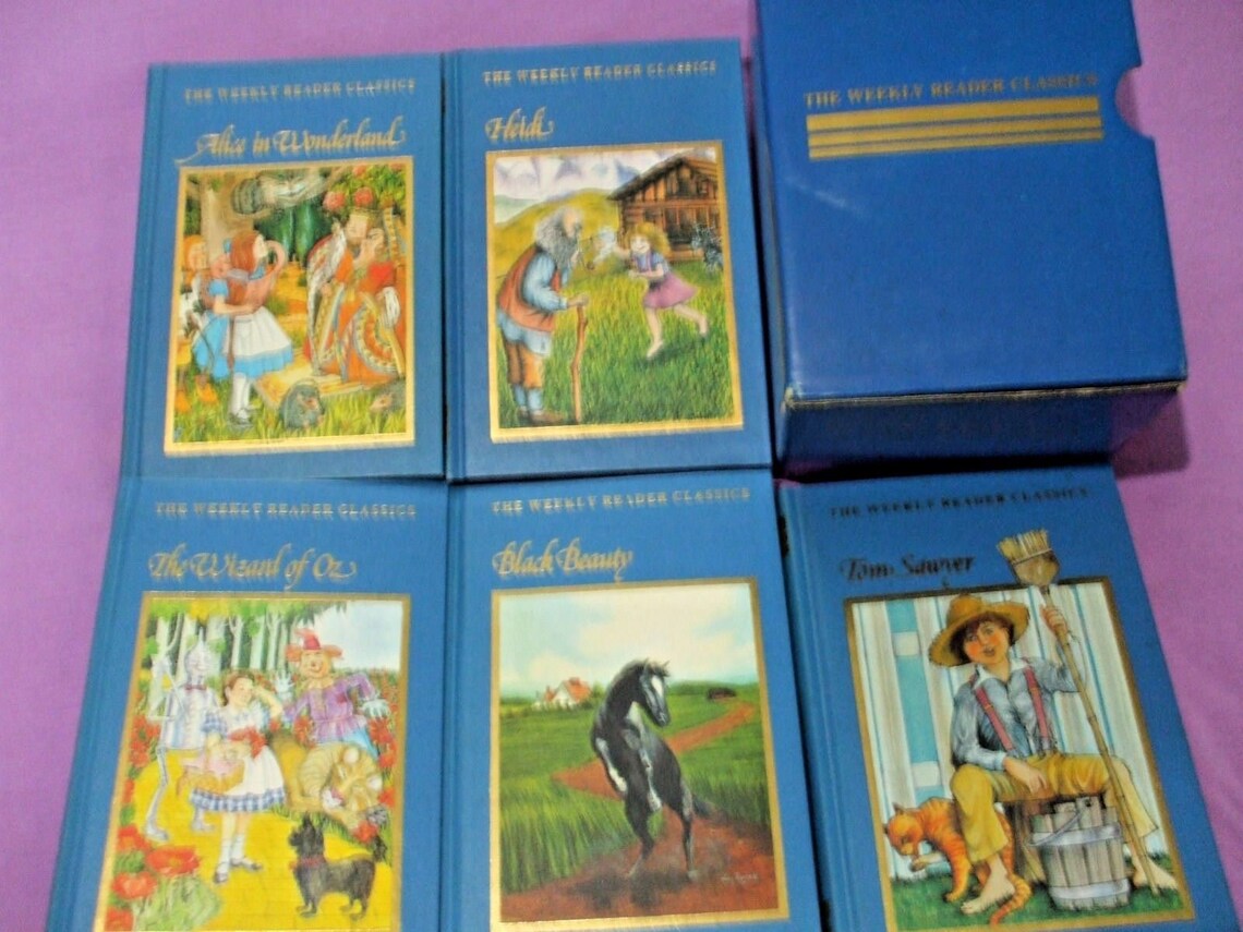 Weekly Reader Books Classics 1983 5 Book Set with Case Etsy