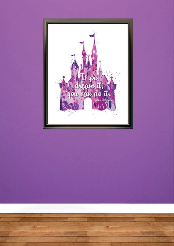 20 Rabatt Walt Disneys Magic Kingdom Castle Mit Zitat Etsy