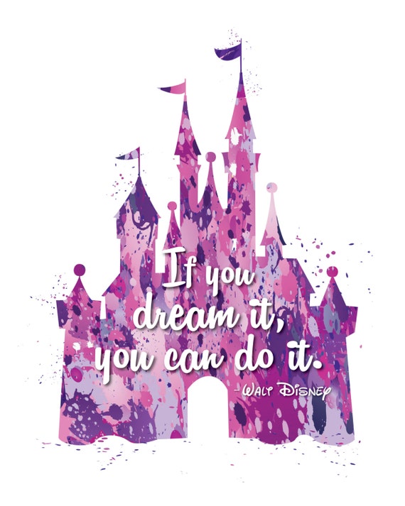 20 Rabatt Walt Disneys Magic Kingdom Castle Mit Zitat Etsy