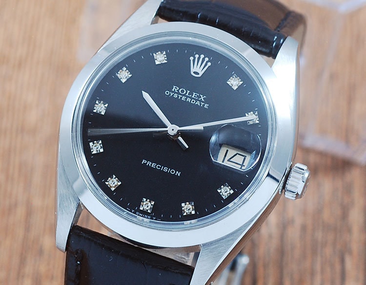 rolex precision black dial