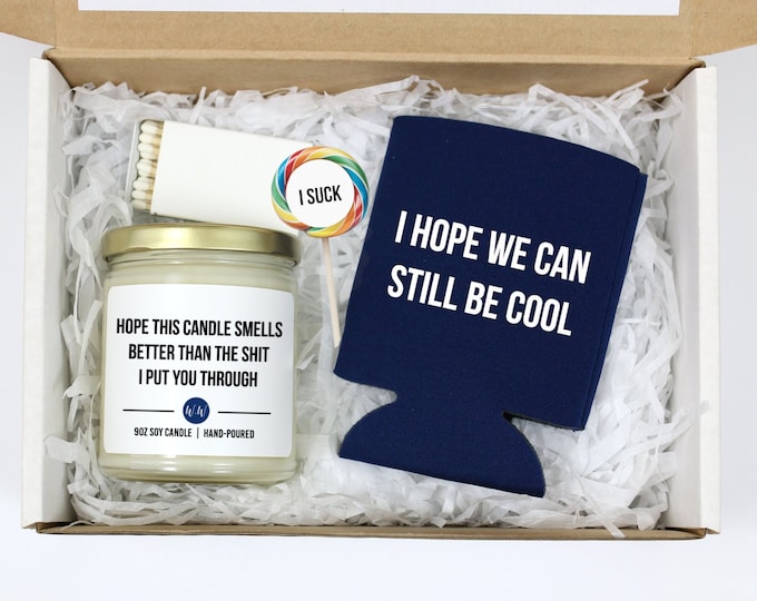 Apology Gift Box for Him Personalized Custom Scented Soy Etsy