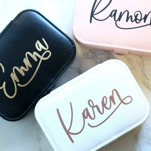 Monogram Jewelry Box Monogram Bridesmaid Gift Etsy