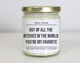 Funny Best Friend Gift, Of All The Bitches In The World Soy Candle, Girlfriend Gift, Galentines Day Gifts, Birthday Gift For Her Best Friend