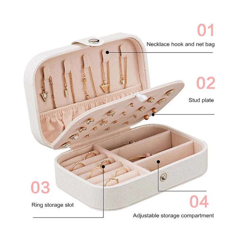 initial travel jewellery box