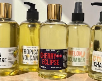 Feminine Scented Dry Body Oil: Natural Skin Moisturizer, Spa Gift for Her