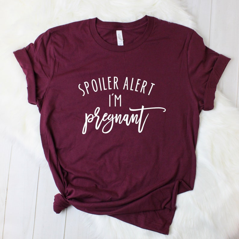 Spoiler Alert I'm Pregnant Pregnancy Announcement Shirt - Etsy