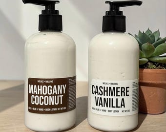 Shea + Aloe Hand and Body Lotion For Men and Women - Masculine and Feminine Body Care