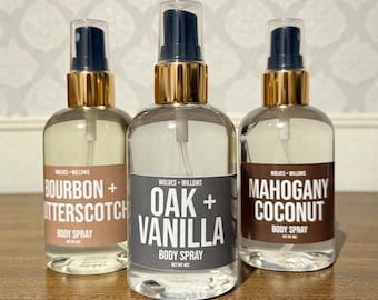 Masculine Body Spray: Nostalgic Inspired Fragrance, Dark Sweet Aroma