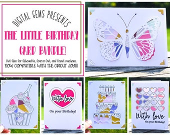 Birthday card bundle! svg / dxf / eps files. Digital download. Compatible with Silhouette, Cricut, Cricut Joy, SCAL, and Scan n Cut.