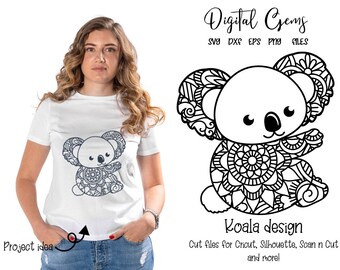 Download Zentangle Koala Svg Etsy