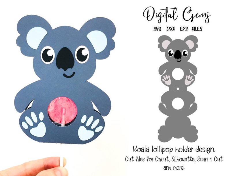 Download Koala lollipop holder design svg / dxf / eps files ...