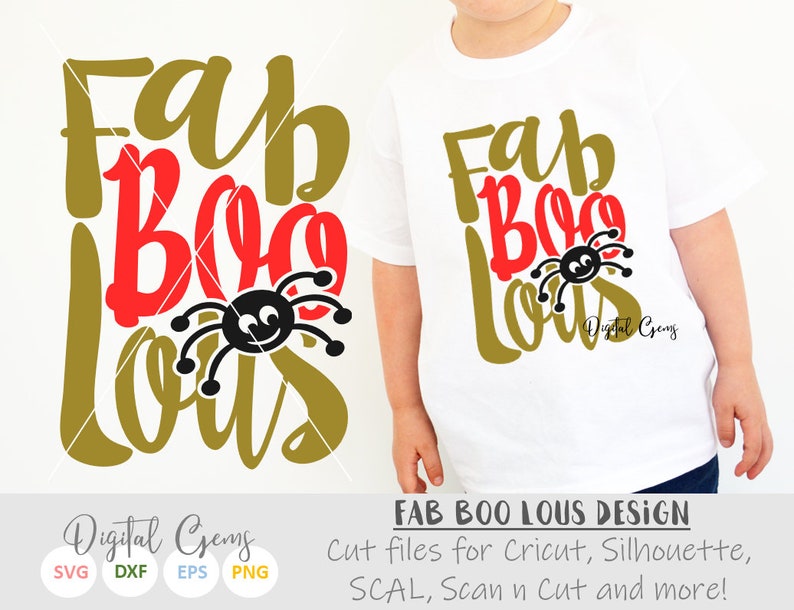 Download Fab Boo Lous Halloween Svg Dxf Eps Png Files Digital Etsy
