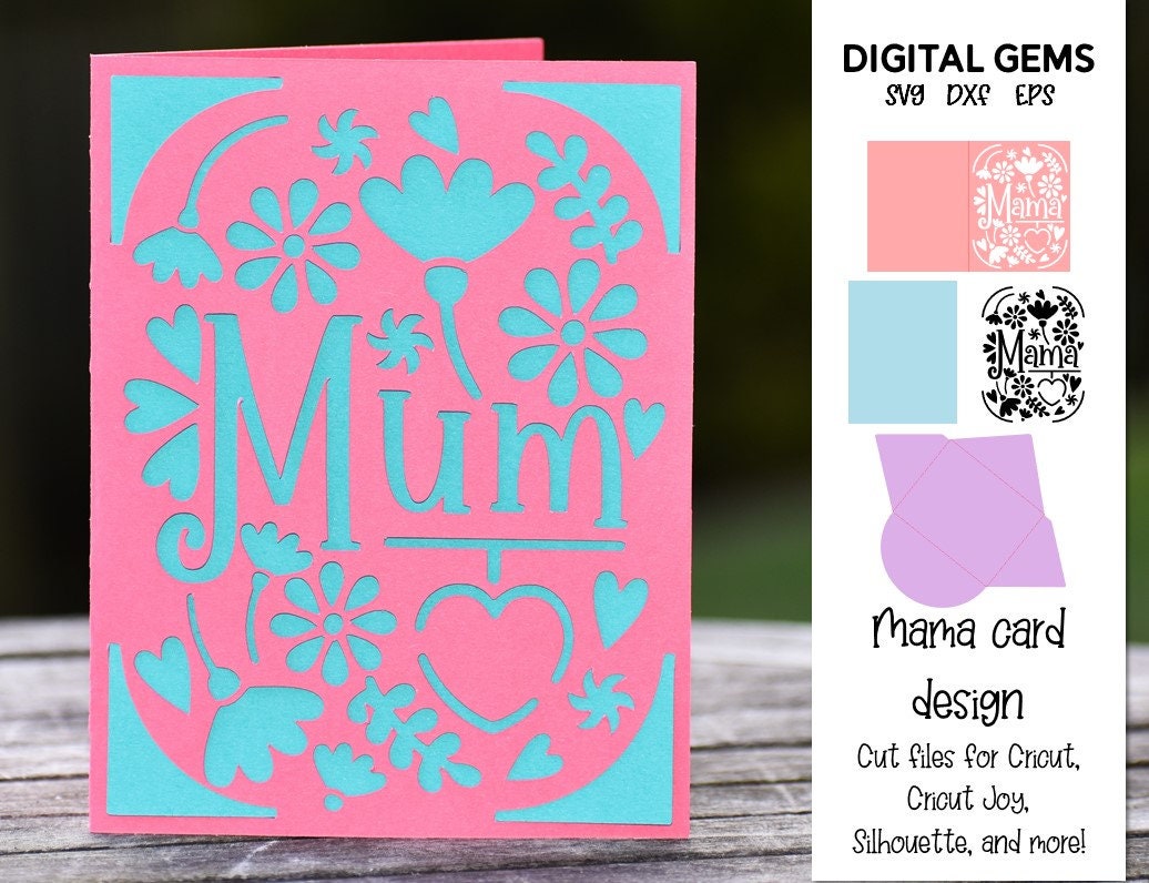 Download Mum Cricut Joy card design. svg / dxf / eps files. Digital | Etsy
