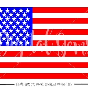 American flag svg / dxf / eps / png files. Digital download. Compatible with Cricut and Silhouette machines. Small commercial use ok. image 1