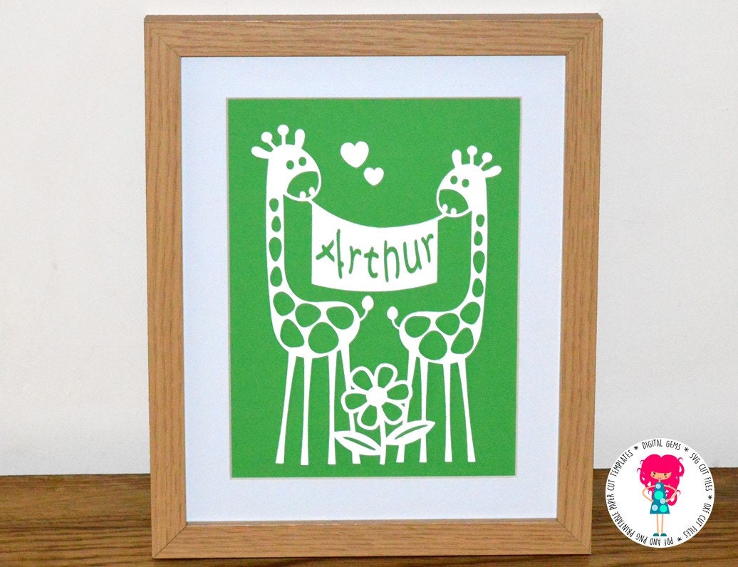 Download Giraffe Paper Cut Template SVG / DXF Cutting File For Cricut | Etsy