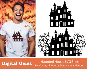 Haunted House SVG files. Digital download. Cricut Joy / Cricut / Silhouette / Scan n Cut files.