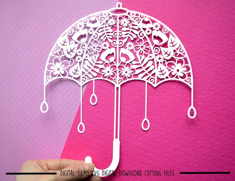 Download Umbrella paper cut svg / dxf / eps files and pdf / png | Etsy