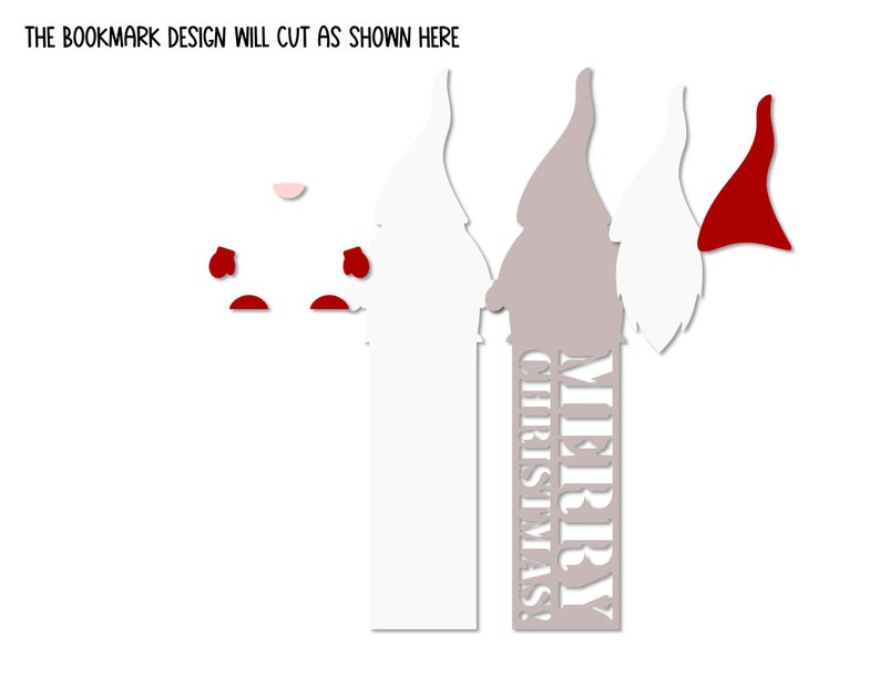Download Gnome Christmas gift tag & bookmark designs svg / dxf ...