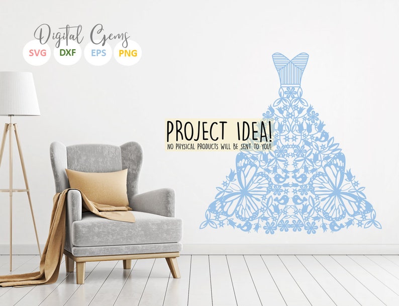 Download Wedding dress / Ball gown SVG / DXF / EPS files and a | Etsy