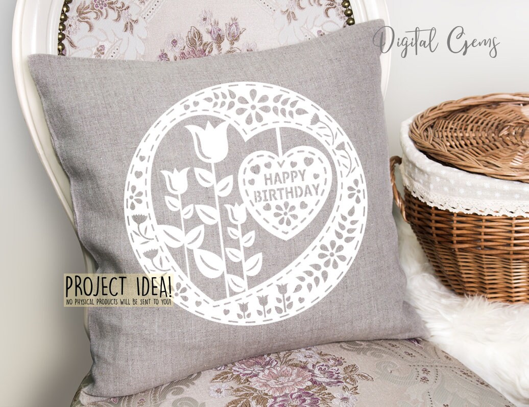 Happy Birthday Paper Cut Design. Svg / Dxf / Eps / Png Files and Pdf ...