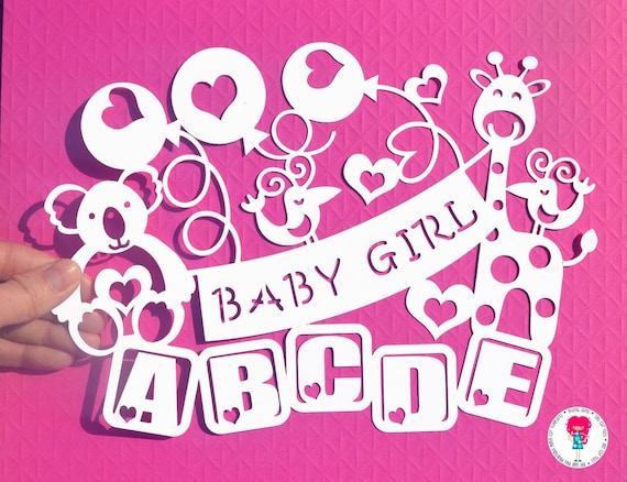 Download Baby Girl Paper Cut Svg Dxf Eps Files And Pdf Png Etsy