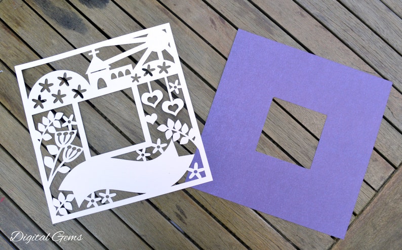 Download Church frame paper cut design. svg / dxf / eps / png files ...