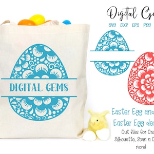 Easter egg svg / dxf / eps / png files. Digital download. Compatible with Cricut, Silhouete, Scan n Cut, Inkscape and more!