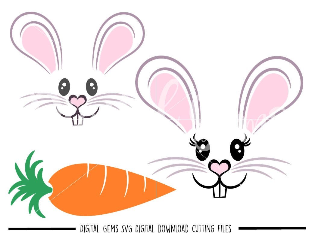 Download Bunny Rabbit Face Easter svg / dxf / eps / png files ...