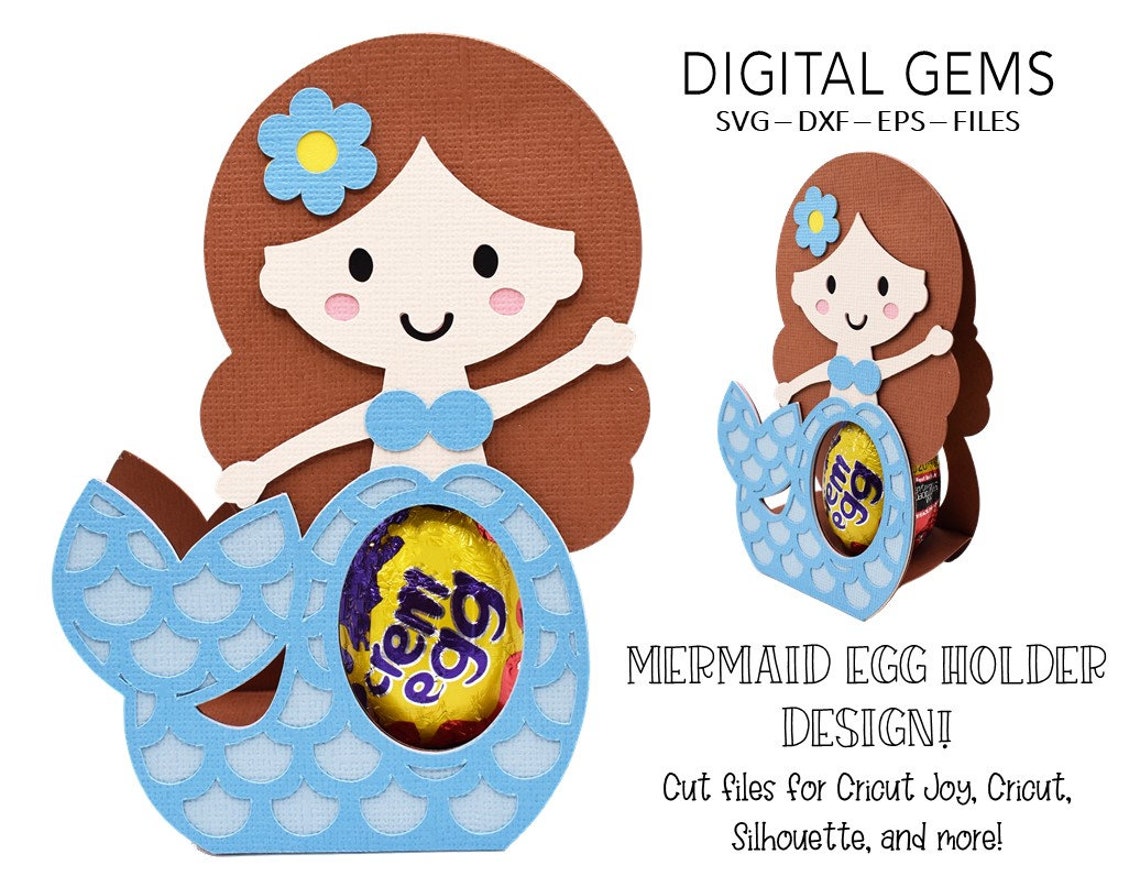 Egg Holder SVG | Mermaid Design. Digital Download. Works With Cricut ...